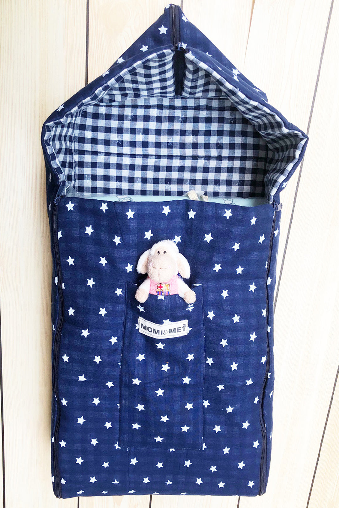 Star Gingham Baby Carrier Nest