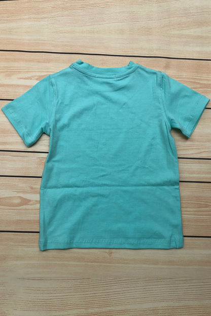 Aqua Green Sparrow Cotton T-Shirt_1