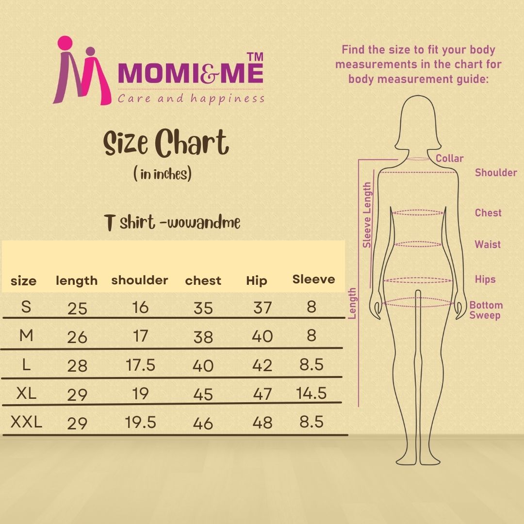 wow and me T-shirt-sizechart