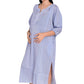 Blue long Maternity Tunic