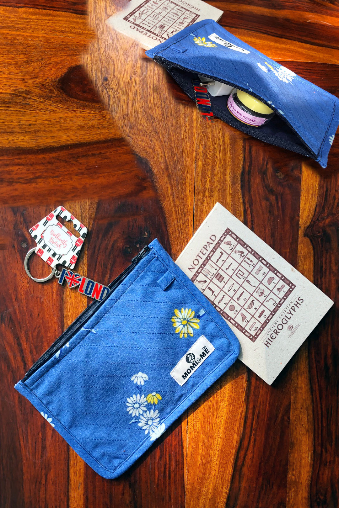 Diasy floral cotton pouch