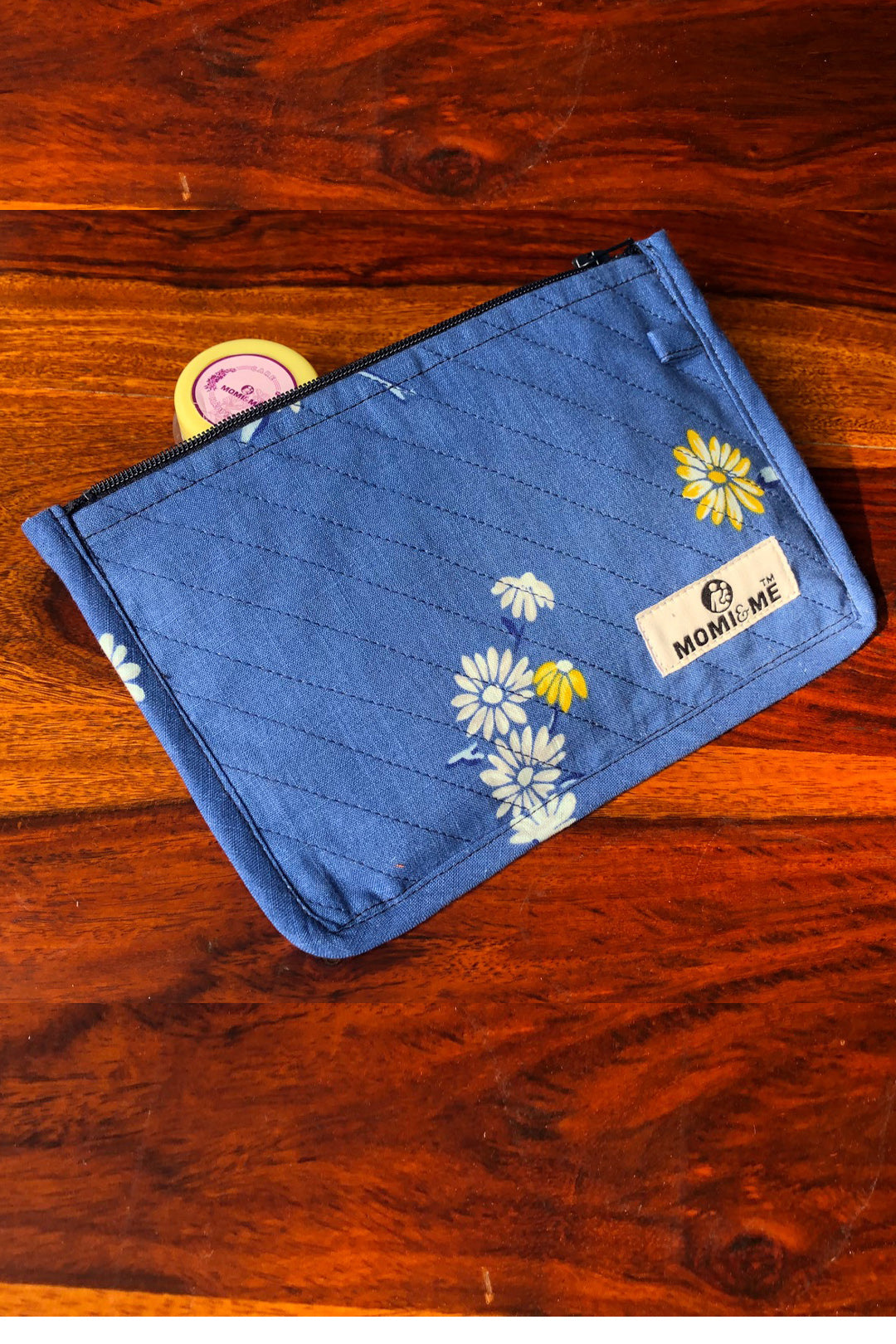 Diasy floral cotton pouch