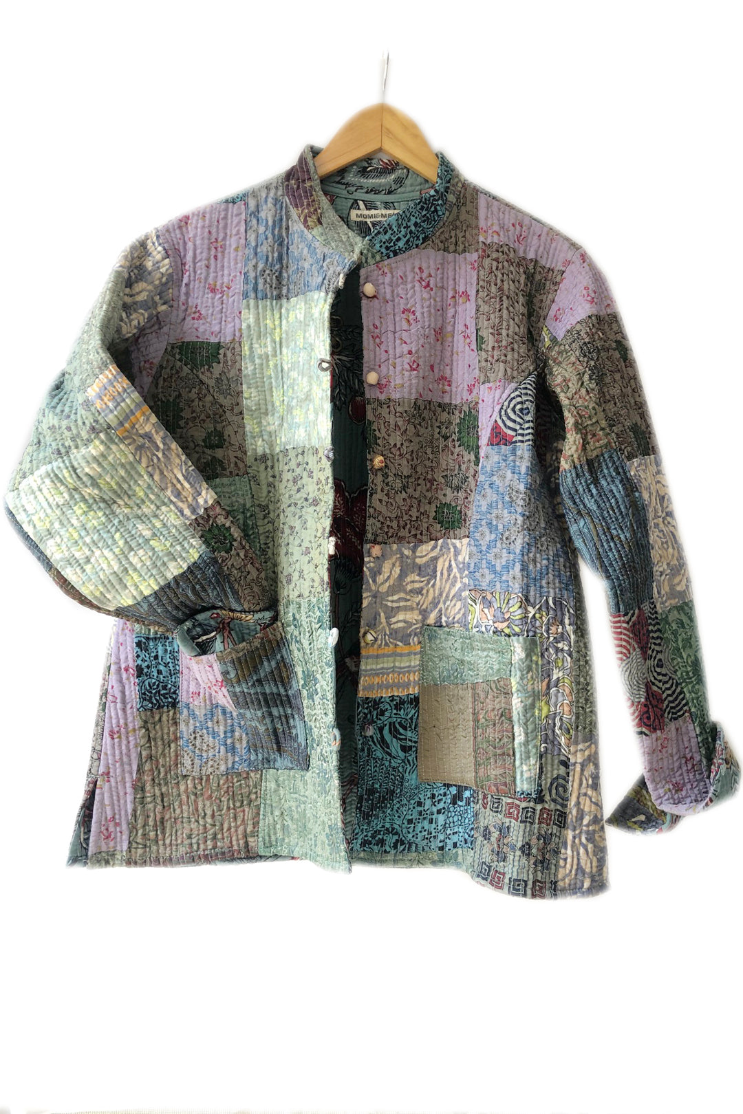 Patchwork Crafted Quilted Jacket-MOMIANDME