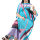 Stripe Satin Kaftan Dress