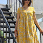 Wrap Yellow Floral Dress 