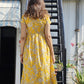 Wrap Yellow Floral Dress